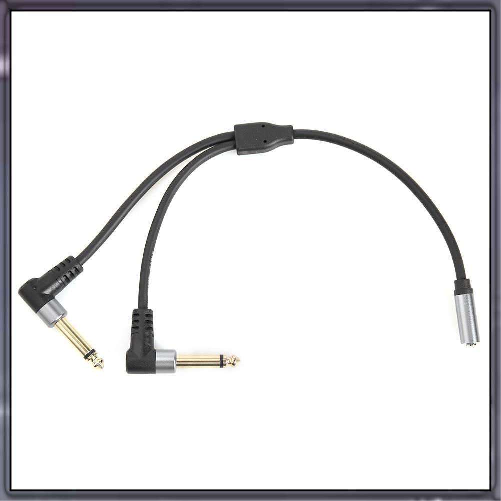 [A Z TT K] ซ็อกเก็ต 1/8 นิ้วถึง 1/4 นิ้วปลั๊ก Y Splitter อะแดปเตอร์สาย 0.24M 3.5 มม.สเตอริโอหญิงเป็น