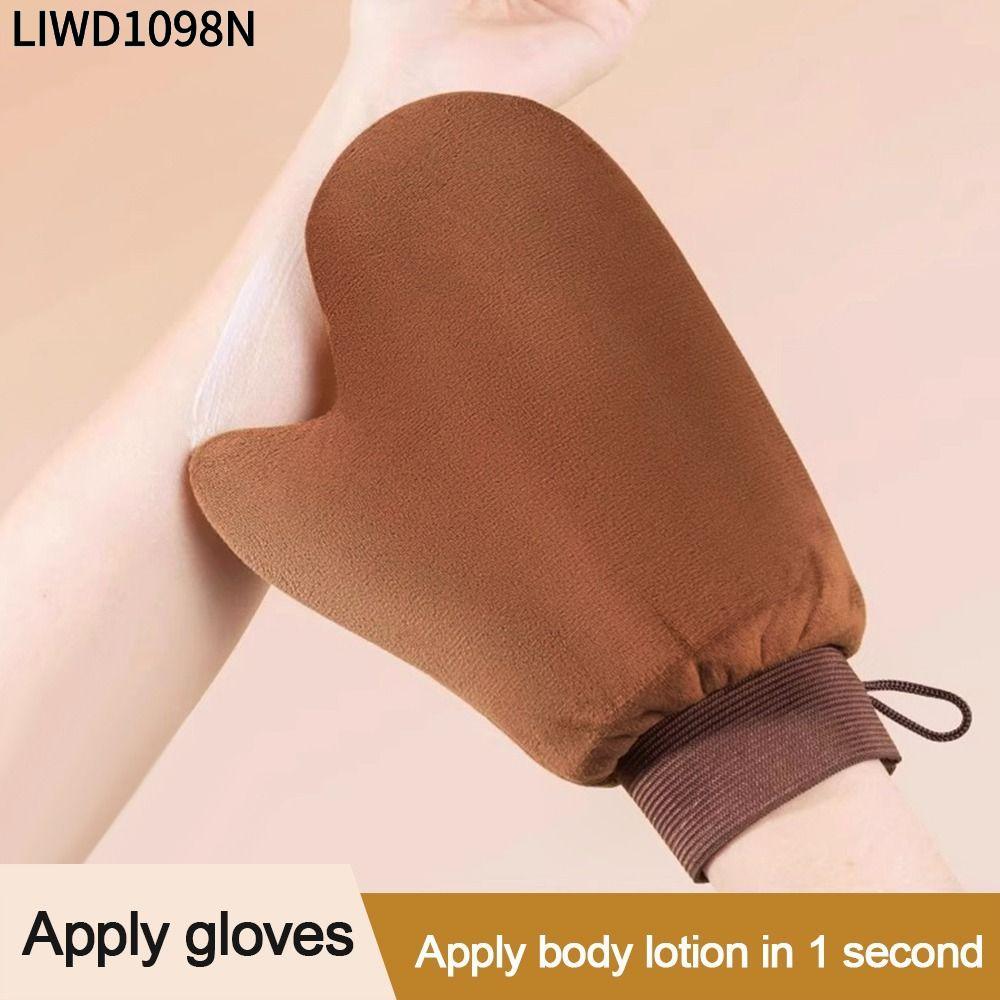LIWD1098N Lotion Applicator, สองด้านนํากลับมาใช้ใหม่ Self Tanner Mitt, ล้างทําความสะอาดได้ Sunless ป