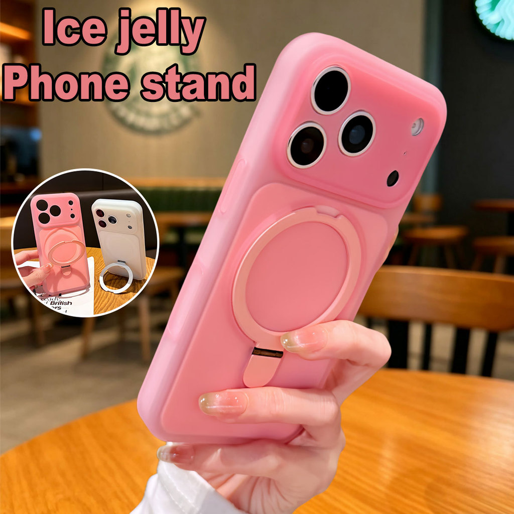 วุ้นไอศกรีมขาตั้งโทรศัพท์เคสซิลิโคนสําหรับ iPhone15 16 17Pro Max 16PRO 15PRO กรณีล้อมรอบอย่างเต็มที่กันกระแทกฝาหลัง – โปรปัง