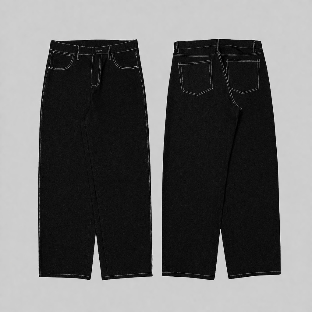 RAW DENIM BAGGY - กางเกงยีนส์ LONG PANTS - RAW DENIM BALLOON