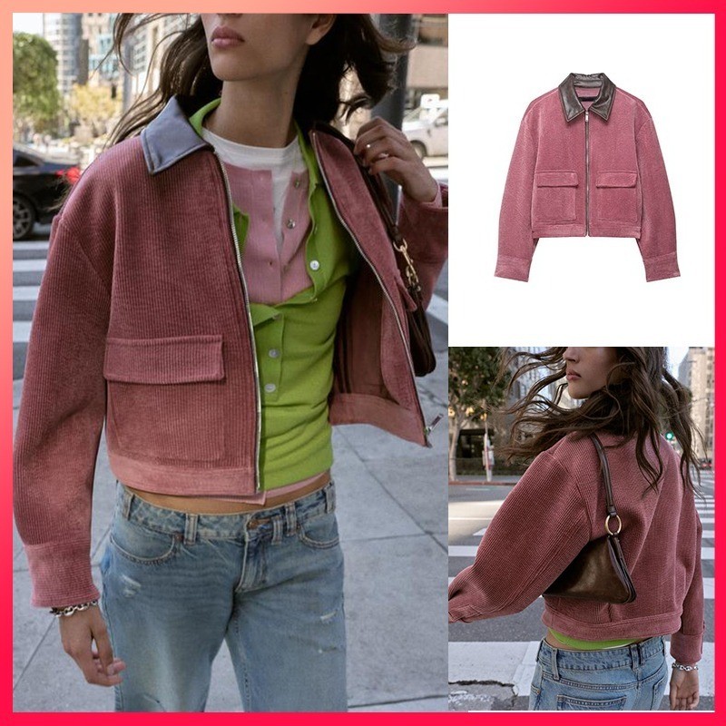 เสื้อกั๊กผ้าแคนวาสและCORDUROY สำหรับฤดูร้อน พร้อมคอแบบแพทช์เวิร์ค สไตล์อเนกประสงค์