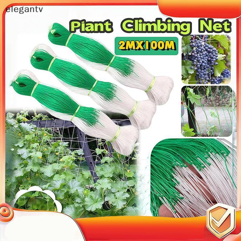 EGN ตาข่ายปีนเขาไนลอนทนทาน 2x5M พืชสวนสําหรับงานหนักรองรับ Trellis สําหรับผักแตงกวา Vines N
