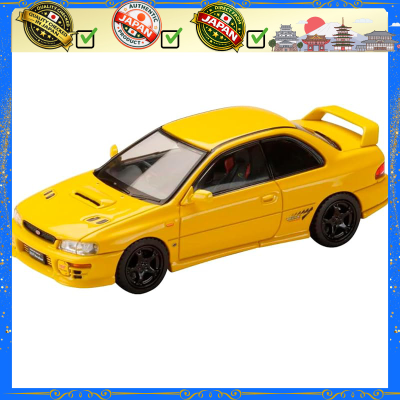 HJ64 1/64 Subaru Impreza PURE SPORTS COUPE WRX type R STi Version (GC8) Chase Yellow Finished Produc