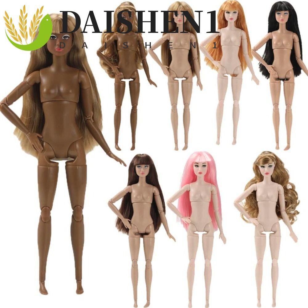 DAISHEN1 1/6 ตุ๊กตา, ผมหยิกเคลื่อนย้ายได้ Supermodel Nude ตุ๊กตา, แฟชั่นแต่งตัว 30 ซม. Dark Skin Action Figure Body เด็กของขวัญ