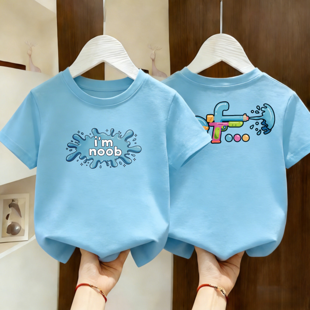 Im Noob เสื้อยืดพิมพ์ลายการ์ตูน Budak Lelaki Cotton Premium Fashion Short Sleeve Top