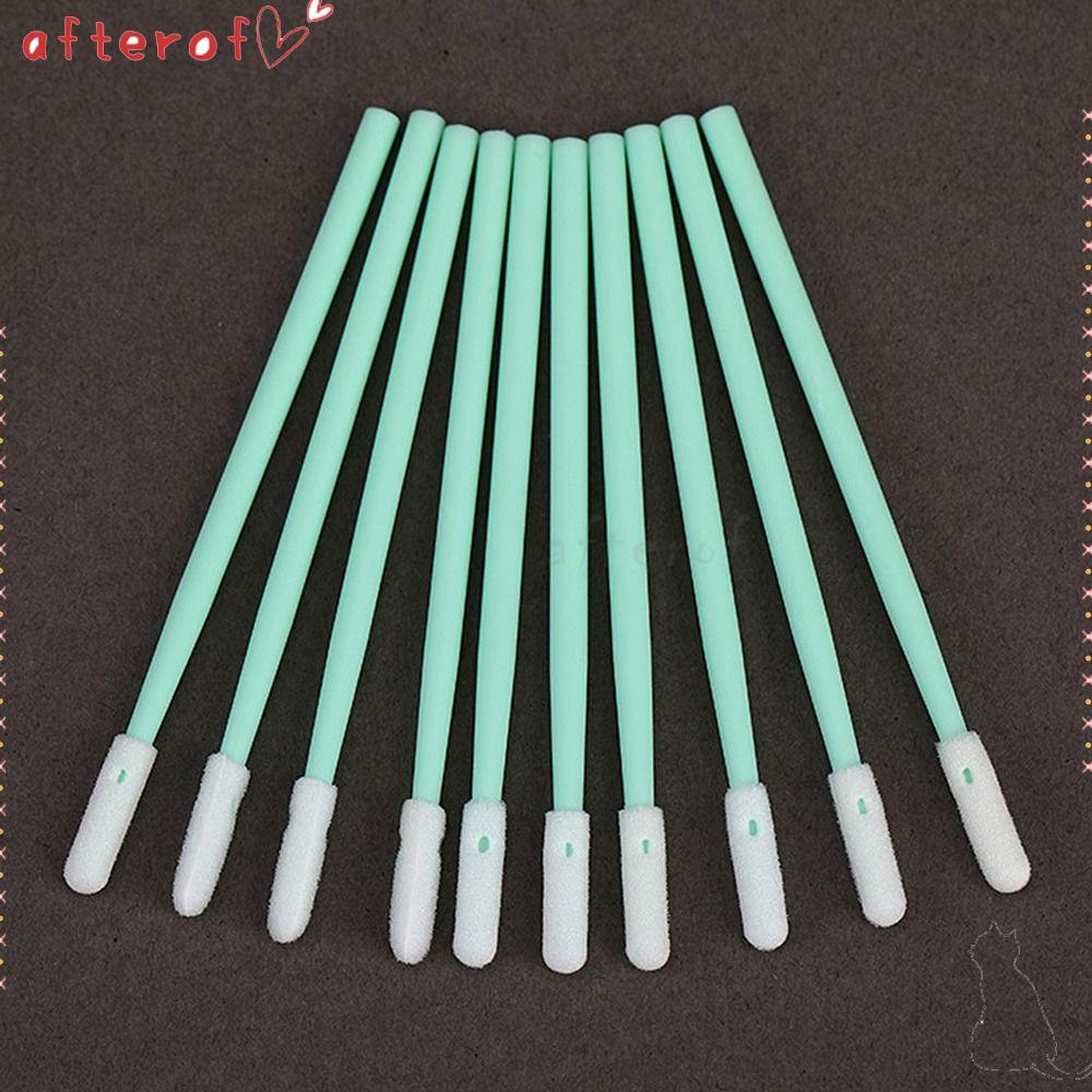 AFTEROF 200 ชิ้นโฟม Swabs, 2.75 7 ซม.ทําความสะอาด Swab Kit, ยืดหยุ่นใช้สีเขียวเช็ด Swab Inkjet Print