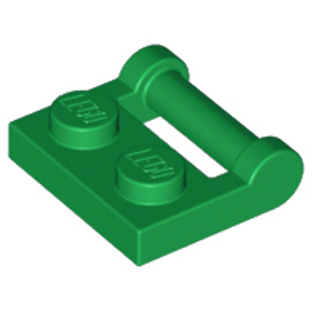 Brick2cube Part - Plate, Modified 1 x 2 with Bar Handle on Side - Closed Ends - 48336