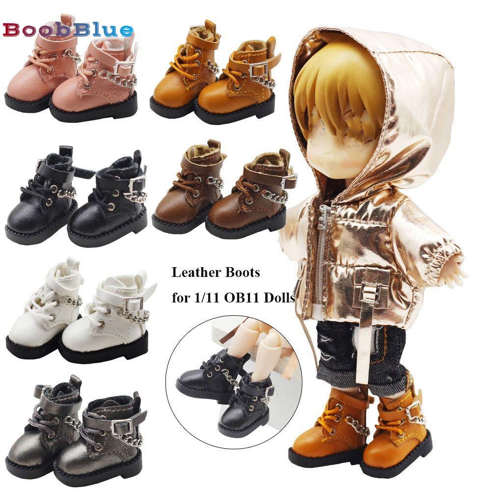 BOOBBLUE รองเท้าหนังสําหรับ obitsu11GSCbody9OB11 6 สีสําหรับ 1/11 OB11 ตุ๊กตารองเท้า