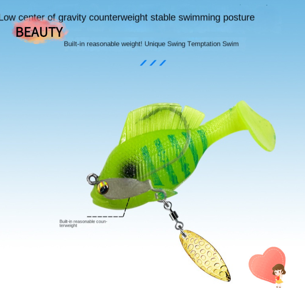 เหยื่อพลาสติกนุ่มพร้อมตะขอตะกั่ว Jig Swimbait สไตล์ Pike Dark Sleeper