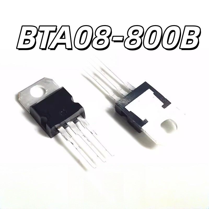 ยี่ห้อใหม่ Original BTA08-800B In-Line TO-220 8A800V ซิลิคอนควบคุมสองทาง