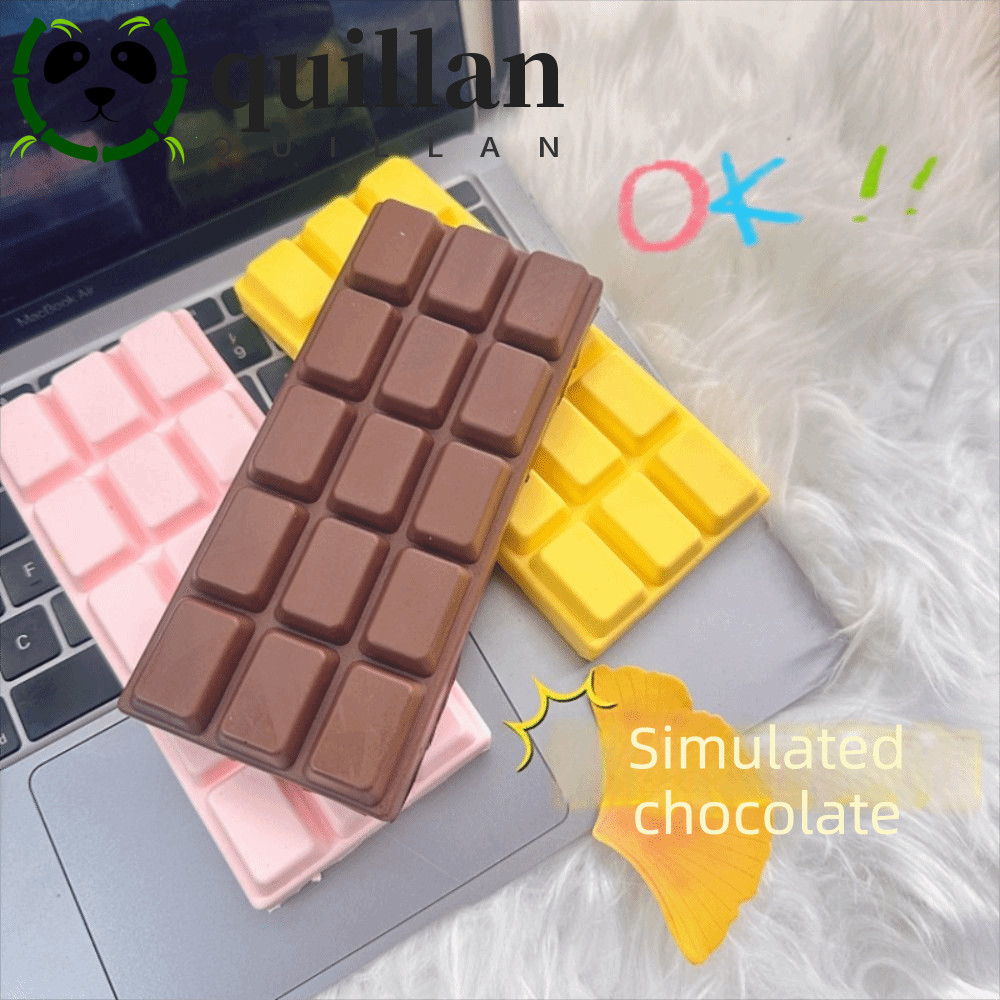 QUILLAN ช็อกโกแลตติดของเล่นผ่อนคลายของขวัญ Release Hand Big Chocolate Squeeze ของเล่น, Venting Ball ยืดหยุ่น 16.7 ซม. Sensory ช้า Rebound Squeeze ของเล่นเด็กของเล่น