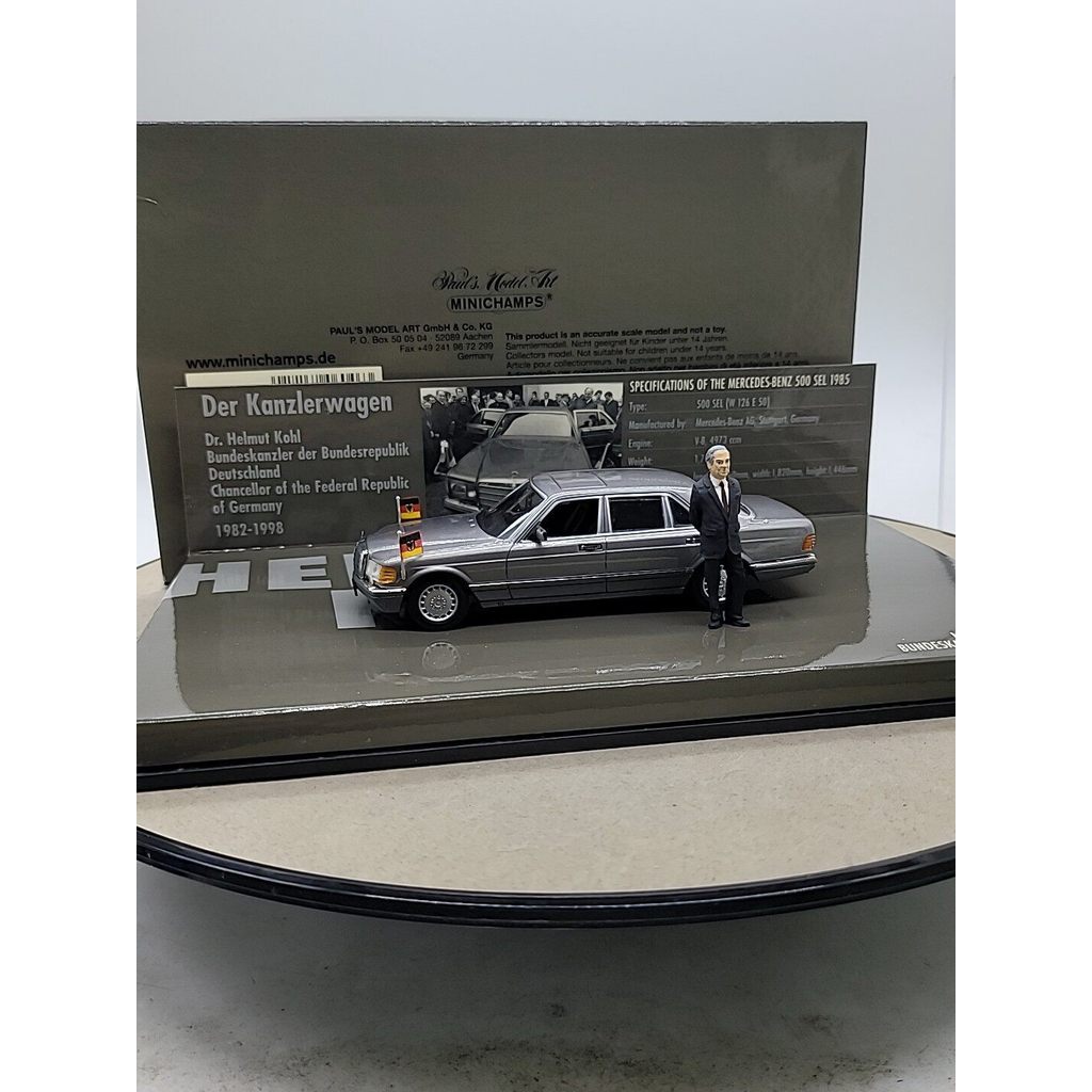 [สต๊อกพร้อม 1] 1985 Mercedes-Benz 500SEL Yuan ไดร์เวอร์ที่นั่งแรก 1/43 รุ่นรถ, Rare Out of Print Cla