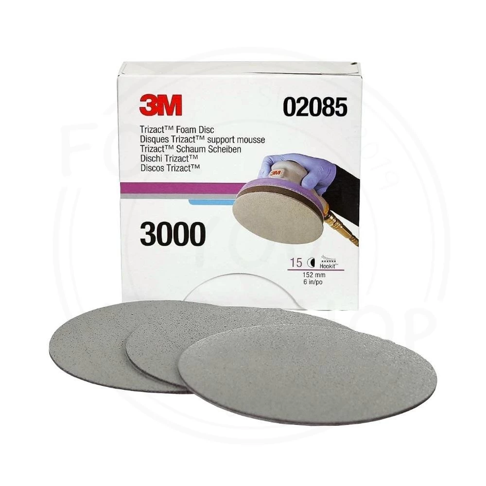 3M กระดาษทรายกลมไตรแซ็ค 6 นิ้ว เบอร์ 3000 หลังสักหลาด ราคา/ชิ้น