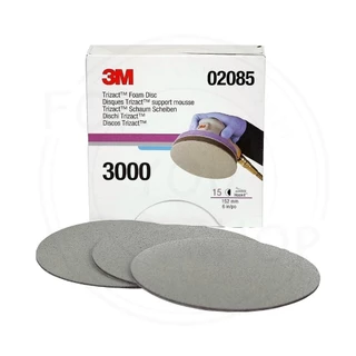 3M กระดาษทรายกลมไตรแซ็ค 6 นิ้ว เบอร์ 3000 หลังสักหลาด ราคา/ชิ้น