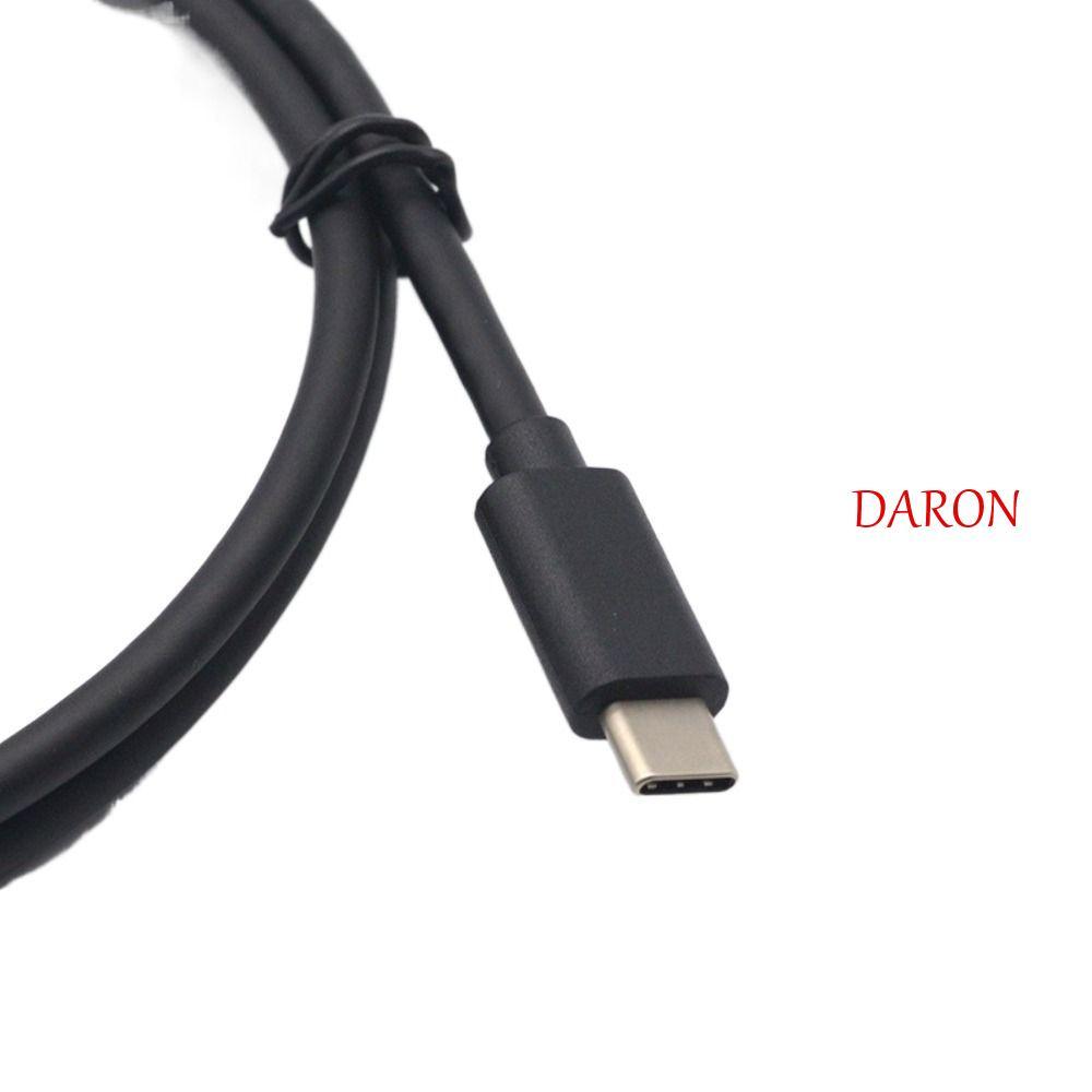 DARON Type C Extension Cable Spacing 17mm สีดําพร้อมสกรูรูขยายสาย Type C ชายหญิง USB-C Extension Lin