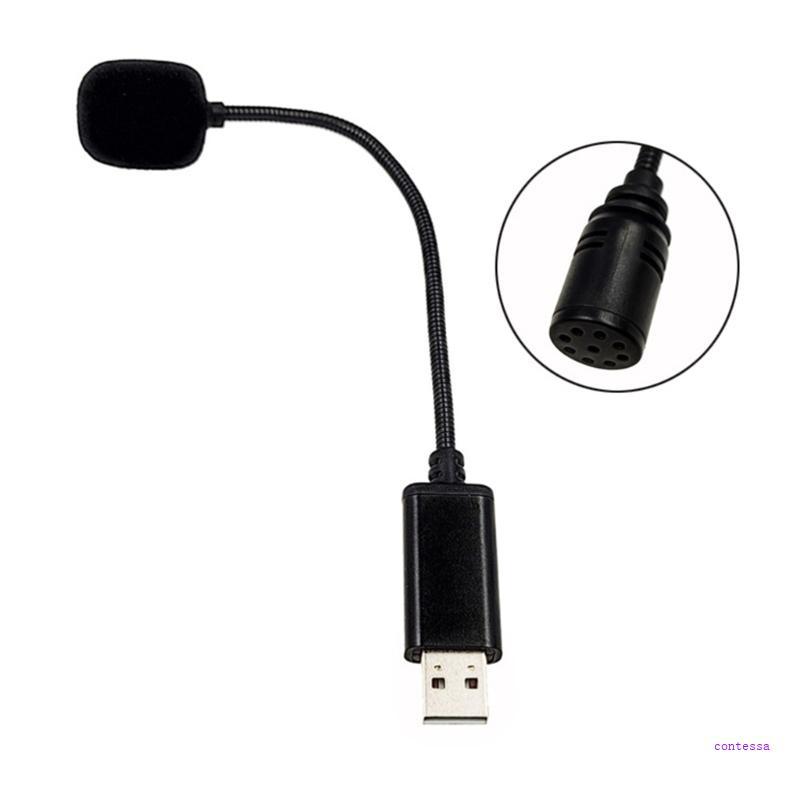 CON USB ไมโครโฟนคอนเดนเซอร์คอมพิวเตอร์ PC Mic Plug Play ไมโครโฟนสําหรับแล็ปท็อปหมายเหตุ