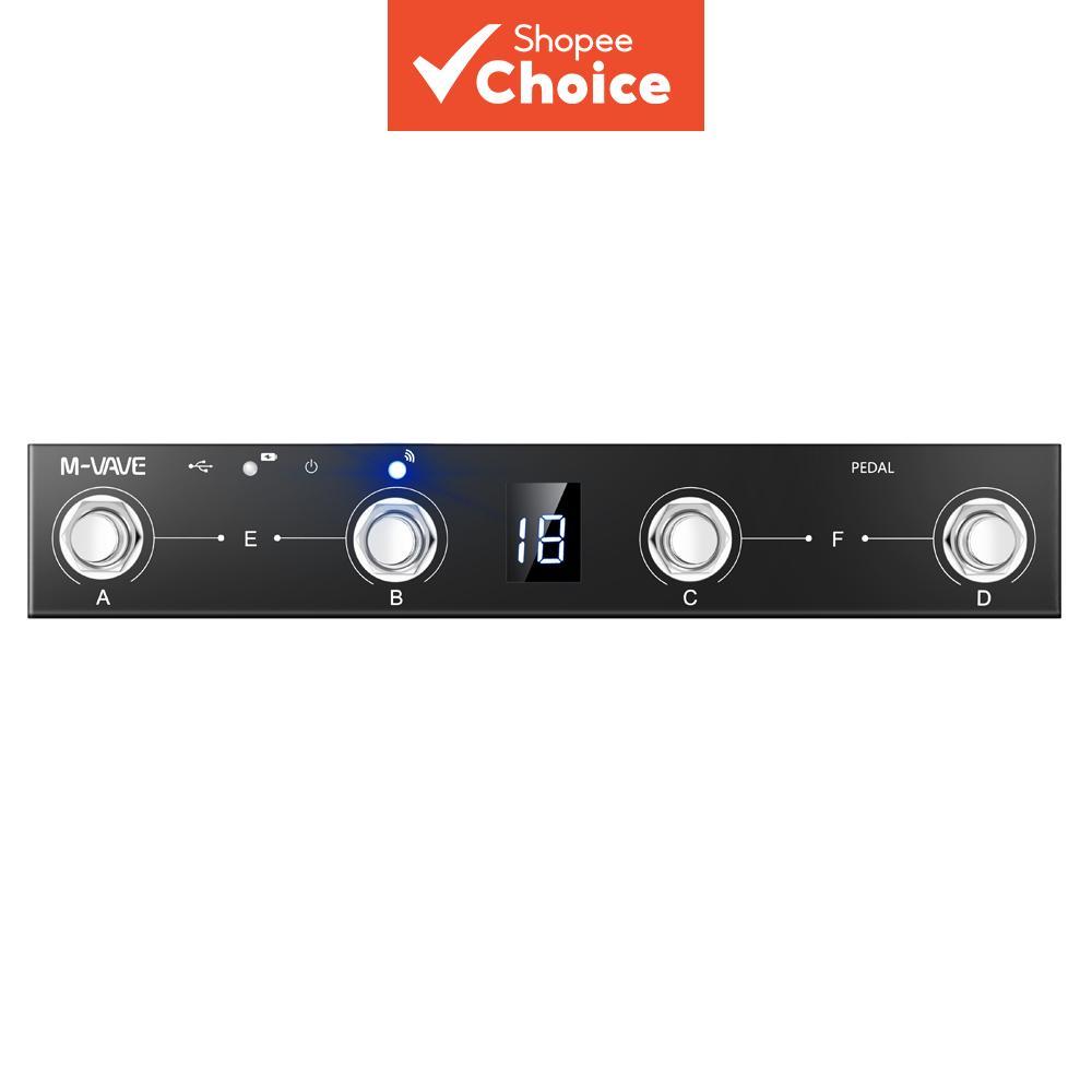 M-Vave ช็อกโกแลตโปรแกรม BT MIDI Controller, 4 Footswitch รองรับ USB สําหรับ BIAS FX 2/Zoom MS-50G/G1