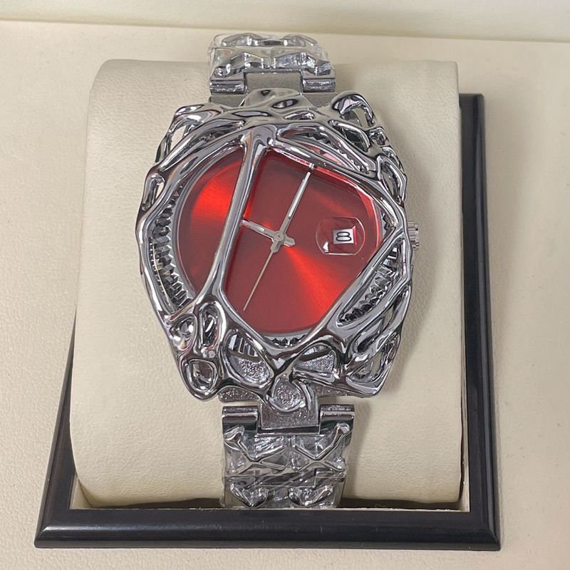 Millennium Retro y2k Alien Spider Web alabaster นาฬิกาชาย High-End Hip-Hop ผู้ชายผู้หญิงนาฬิกาข้อมือ