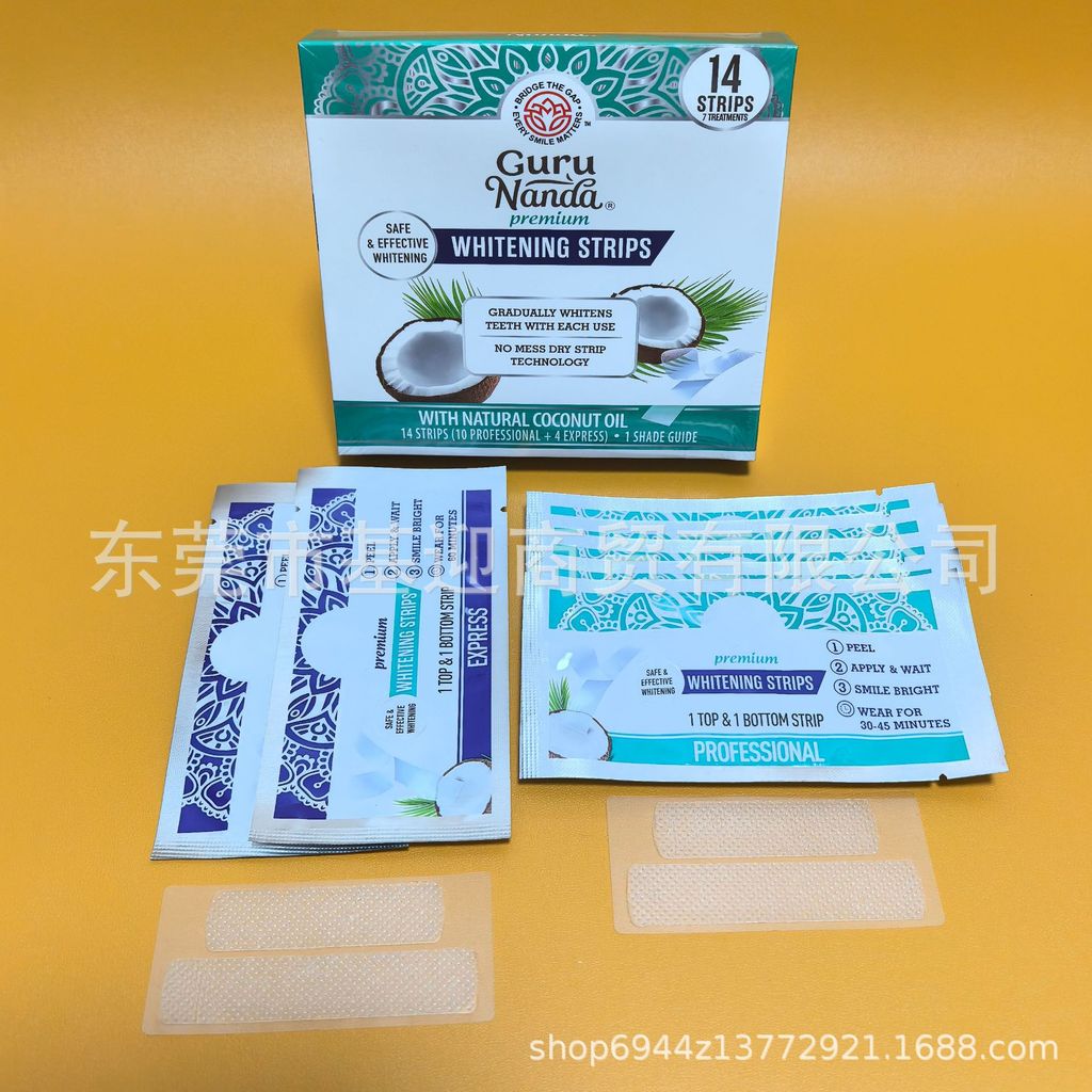 Spot Goods#TK Popular Tooth whitening strip Coconut oil dental care strips in stock0415WW