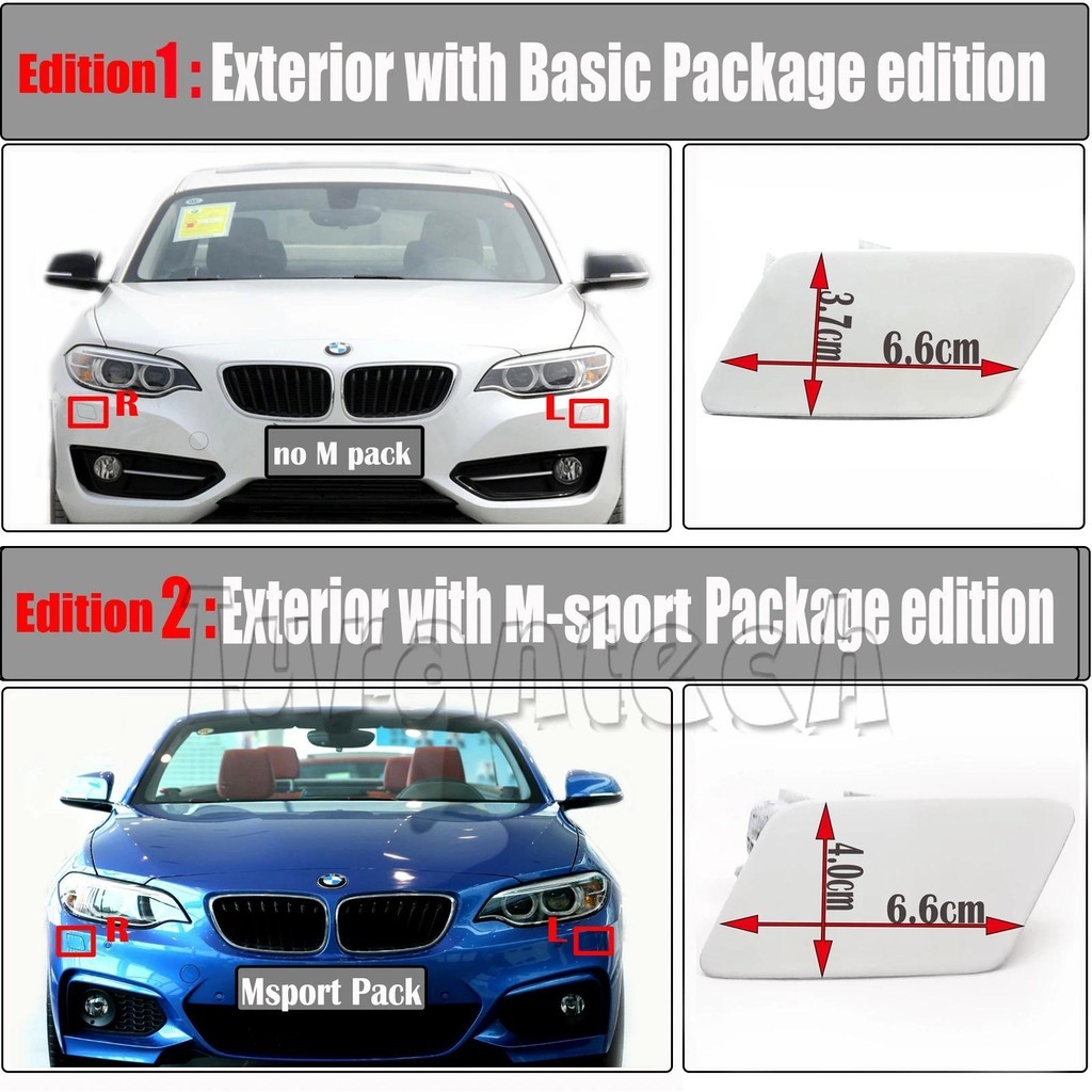 ฝาครอบเครื่องซักผ้าไฟหน้าสําหรับ 14-21 BMW 2 series F22 F23 Fit 218i 218d 220d 220dx 220i 225d 228i 