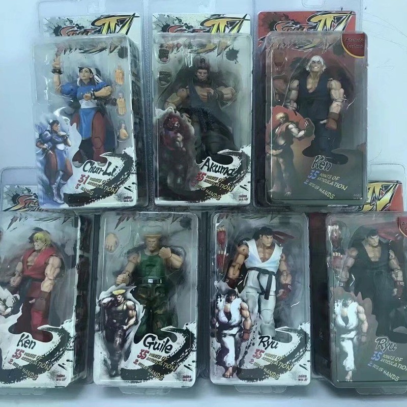 ครอบคลุม NECA Street Fighter Street Fighter Ken Gulihao ปีศาจ Chunli 23 ซม.รูปตุ๊กตา d