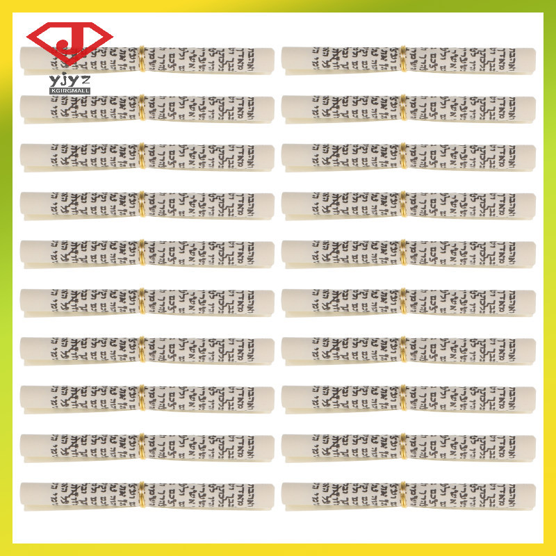 20 ชิ้น Koher Hebrew Mezuzah Scroll: Mini Jewish Blessing Paper - พิมพ์ Mitzvah Ksher Scrolls สําหรั