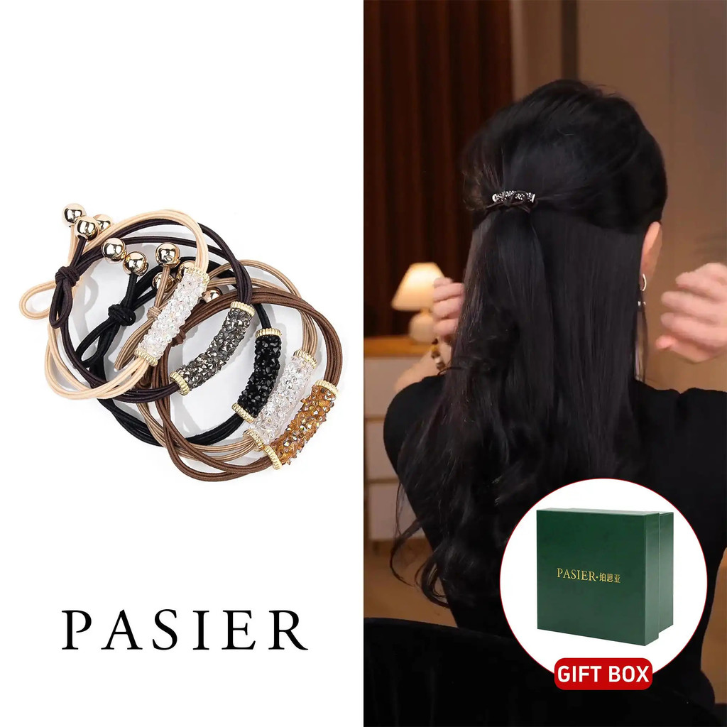 PASIER เซตยางรัดผมพรีเมียม 5 ชิ้น ผ้านุ่มยืดหยุ่นสูง หลากสีสัน พร้อมกล่องของขวัญ FL284