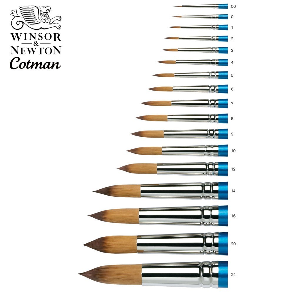 [Part 1/2 no.0000-9] Winsor & newton cotman watercolour short handle round brush series 111