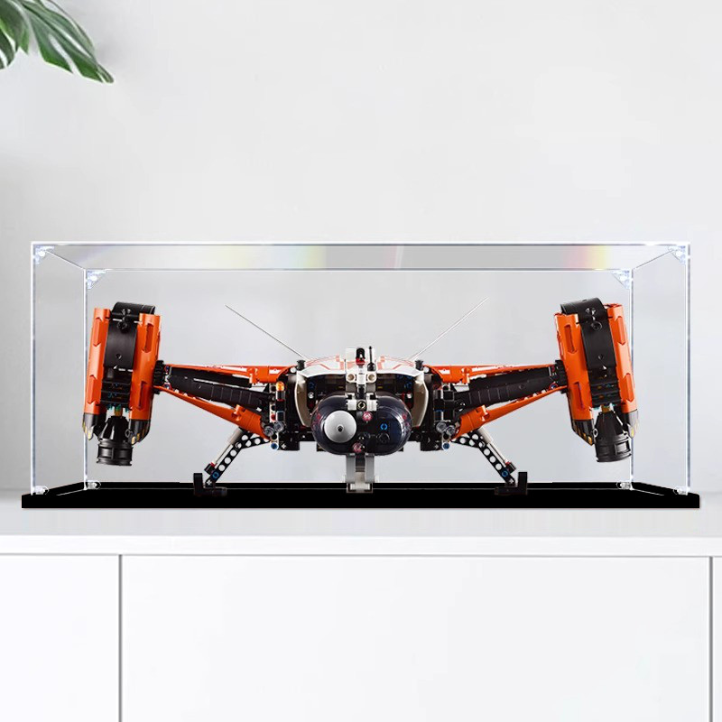 กล่องอะคริลิคใส ตู้โชว์กันฝุ่น Lego 42181 VTOL ยานอวกาศ สั่งตัดตามขนาด ใส่ Labubu ได้ ใสพิเศษ