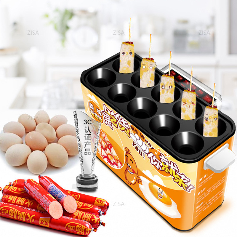 Automatic Eggs Roll Maker 220v Electric Egg Roll Machine 10 Holes Sausage Omelette Breakfast Machine