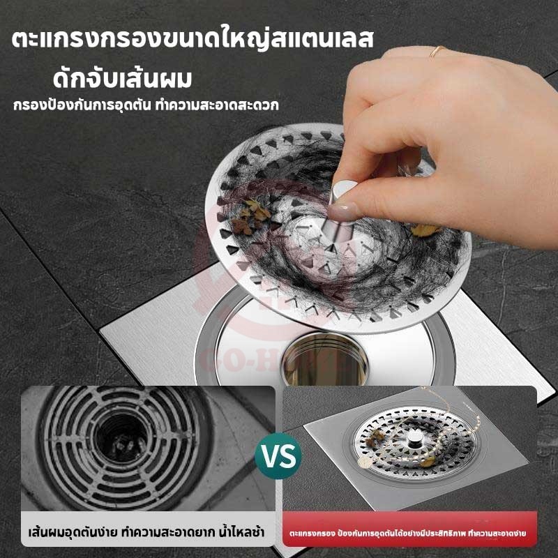 ฝาปิดท่อ ฝาครอบท่อระบายน้ำป้องกันกลิ่น สเตนเลส ป้องกันแมลงและกรองเส้นผม ปิดเอง สําหรับอ่างล้างจาน ห้องน้ํา ราคา ถูกที่สุด ดีลบีเคเค แกลเลอรีภาพที่ 3