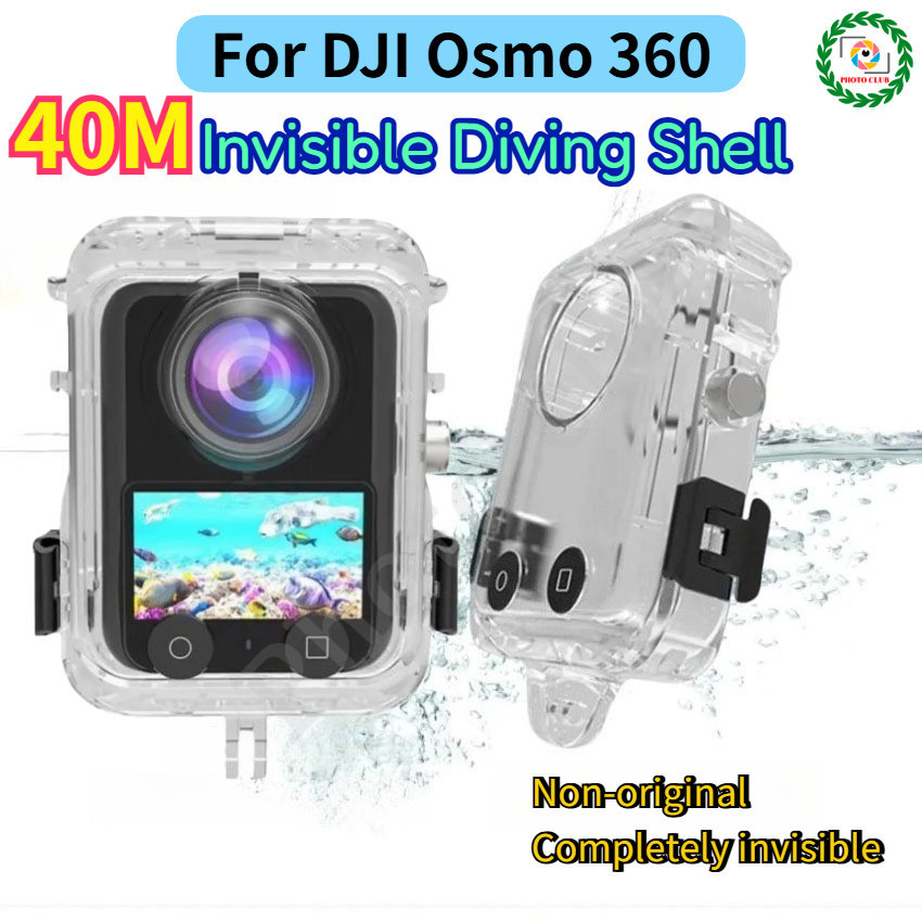 40M กรณีดําน้ําที่มองไม่เห็นสําหรับ DJI Osmo 360 กันน้ําดําน้ําเกราะป้องกันสําหรับ DJI Osmo 360