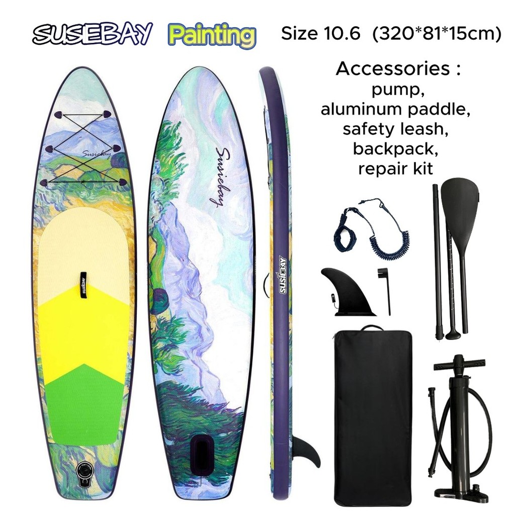 แพดเดิลบอร์ด Inflatable SUP Board SUSIEBAY – Painting 10’6” Stand Up Paddle Board for Adults เป่าลม 