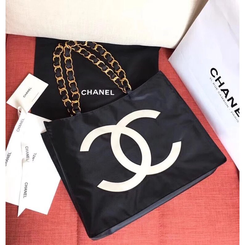 กระเป๋าถือ.CHANEL .Black แฟชั่น สายโซ่ ขนาดใหญ่ จุมาก