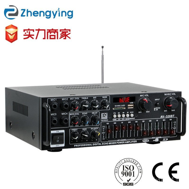 High Power ในครัวเรือน 12 V/220 V บลูทูธ EQ Balancer รถกลางแจ้ง K เพลง Dual-ใช้ Power Amplifier ขายส