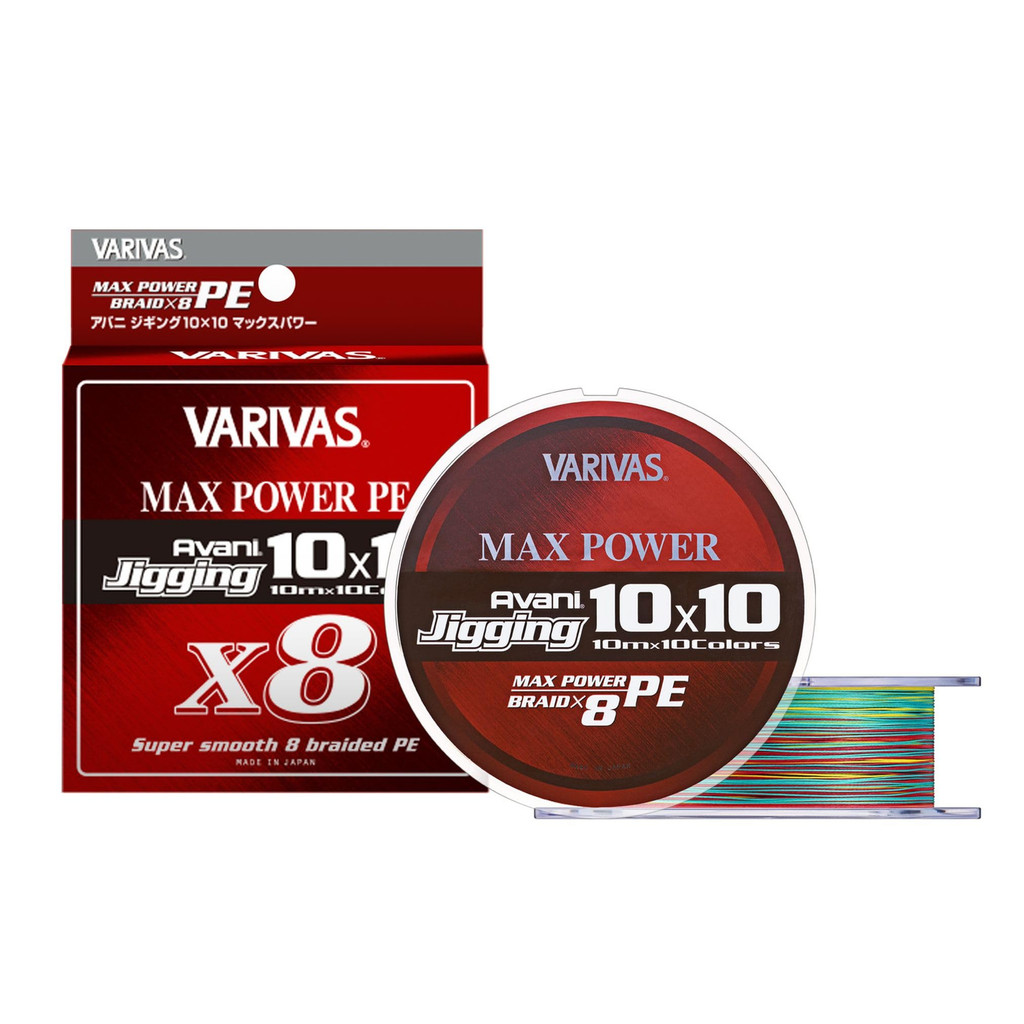 VARIVAS(バリバス) PEสาย Abani Jigging 10×10 Max Power PE X8 600m 2号 33lb 8เส้น 10สี