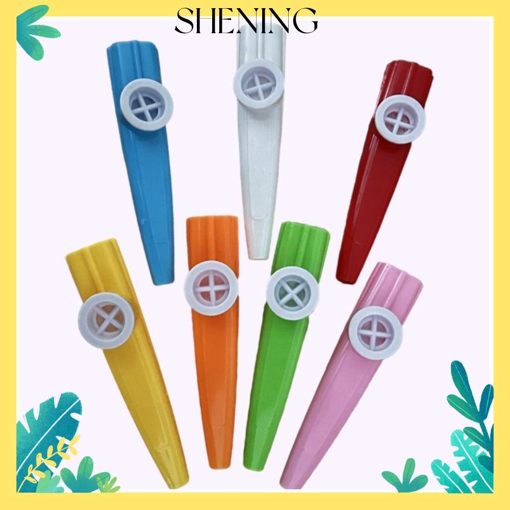 SHENING Kazoo ขลุ่ย Kazoo พลาสติกอังกฤษ สีสันตลก Joyful 1/5/10PCS ของเล่นดนตรีเด็ก