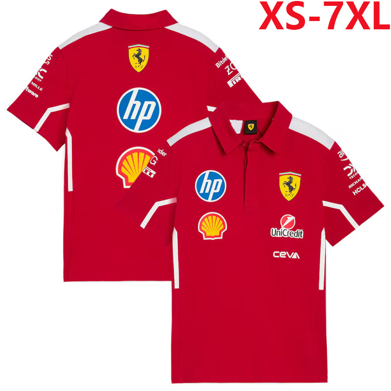 เสื้อโปโลแขนสั้น F1 Ferrari Racing Team สำหรับทุกเพศ ปี 2026