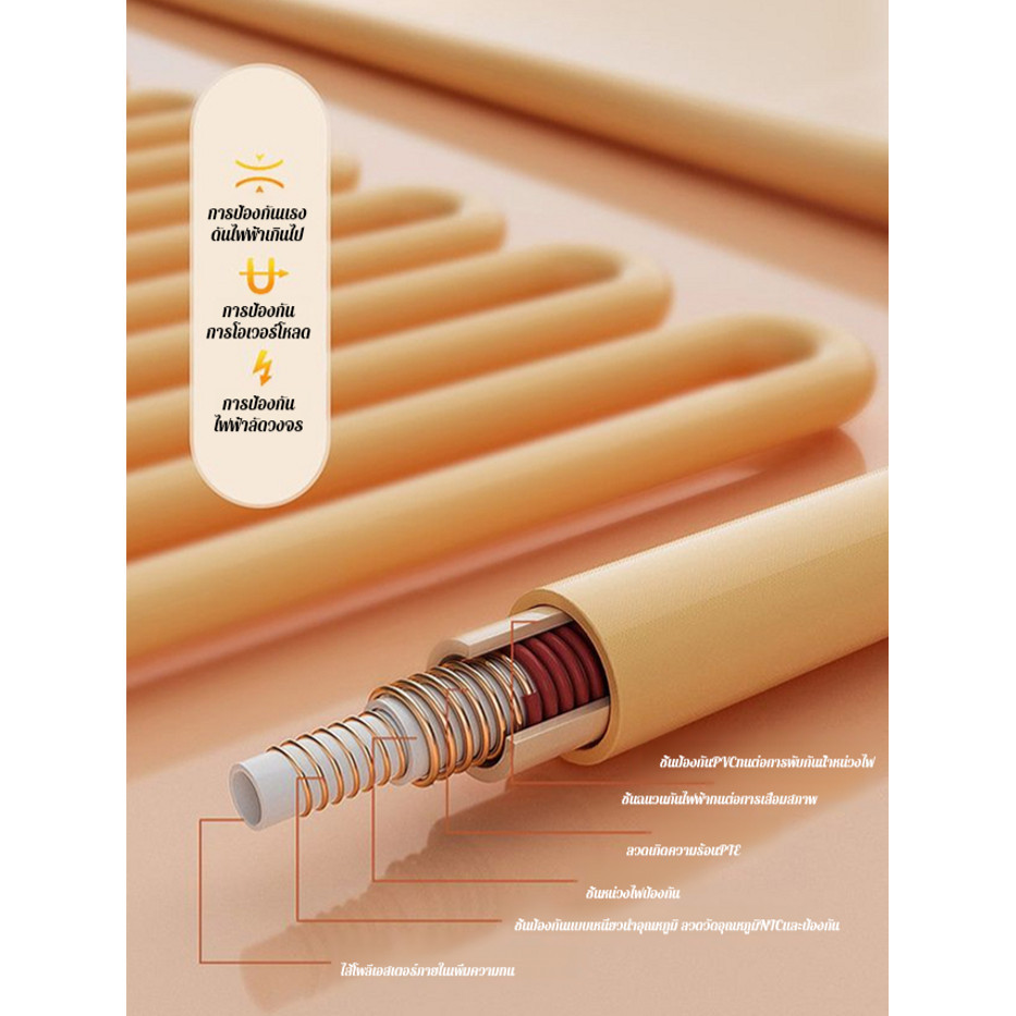 ✨ของแท้ 100%✨ ผ้าคลุมไหล่อุ่นอัจฉริยะ ขนนุ่ม สีนู้ด ขนาดใหญ่พกพาสะดวก ผ้าห่มอุ่น USB/ผ้าห่มไฟฟ้าควบคุมอุณหภูมิ - รูปที่ 2