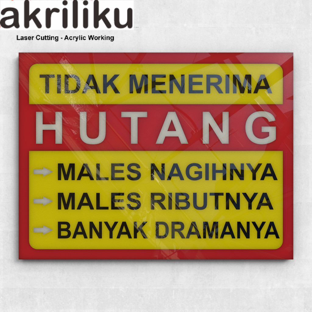 บัญชี SIGNAGE/ WARNING ไม่ใช่การยอมรับของ MONY MINIMALIST DRAMA LASER CUT ASSALAMUALAIKUM