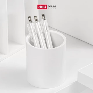 กล่องใส่ปากกา ทรงกระบอก Nusign Deli รุ่น NS023 (สีขาว) (จำหน่าย 1 ชิ้น)