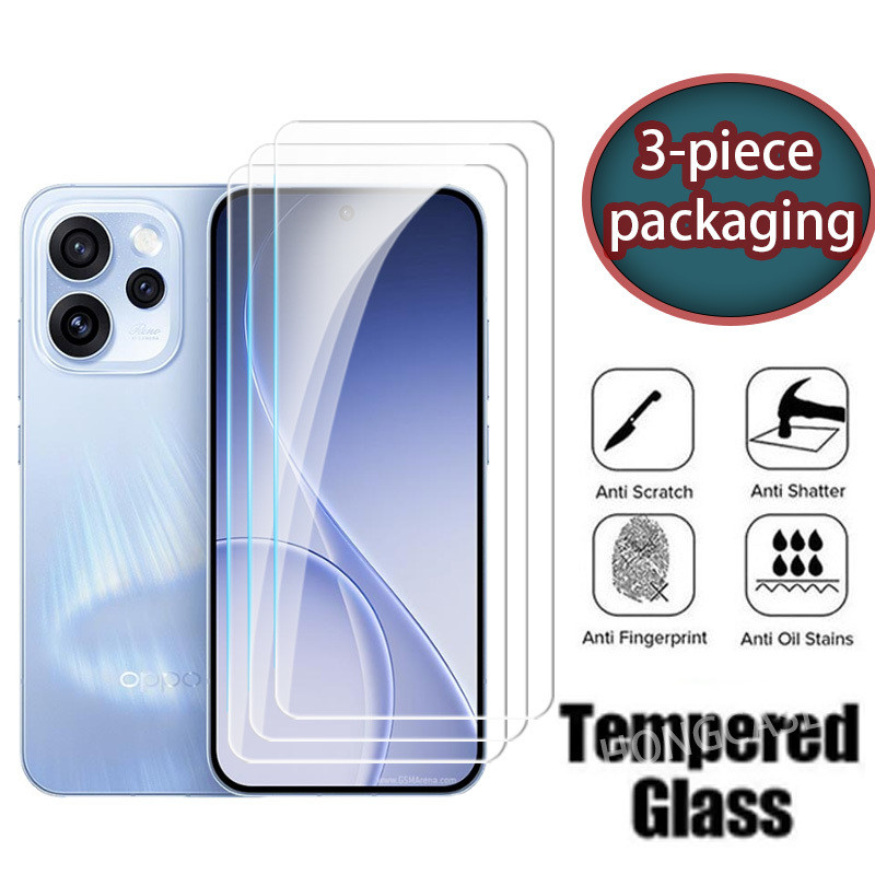 3 ชิ้นบรรจุภัณฑ์ 9D ป้องกันหน้าจอสําหรับ Oppo Reno 15 C FS Pro Max PM Reno15 5G 2025 Clear View กระจ