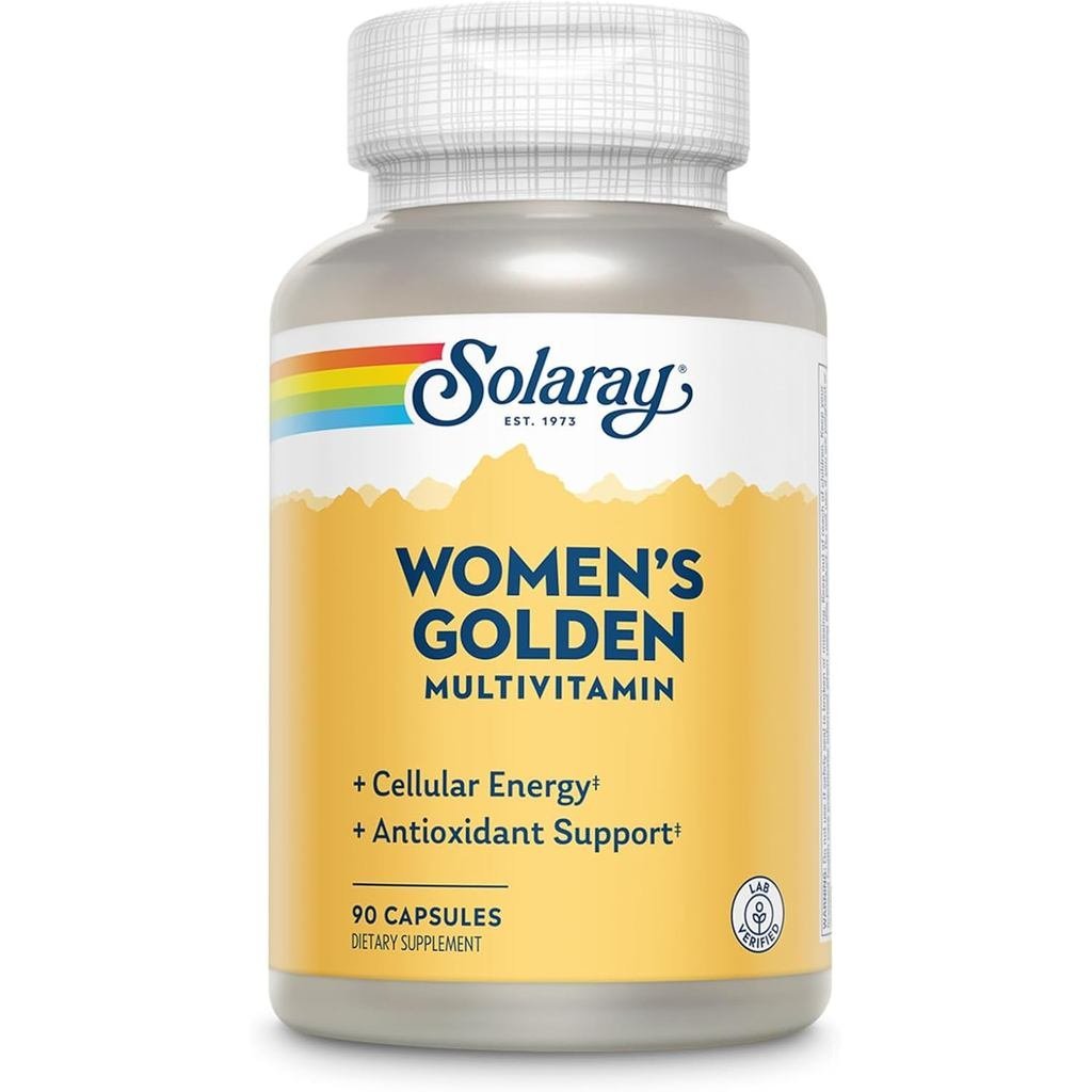 SOLARAY Womens Golden Multi-Vita-min Capsules, 90 Count