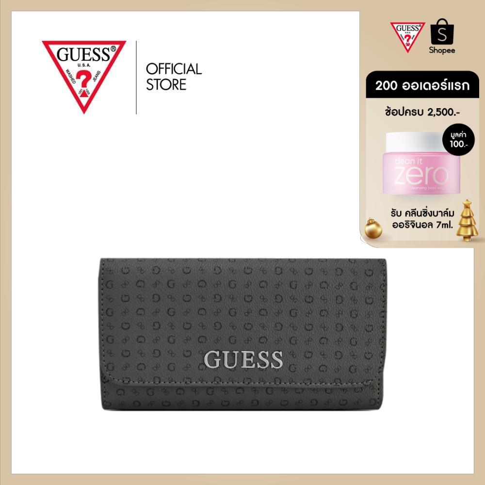 GUESS กระเป๋า รุ่น H9455151 ABBAS SLG SLIM CLUTCH SLIM CLUTCH สีดำ