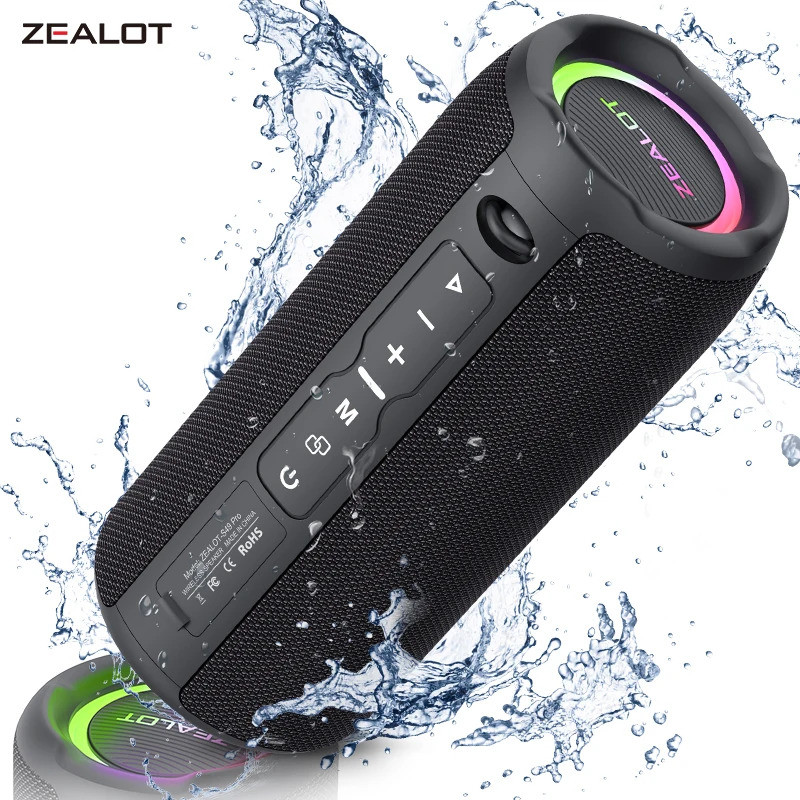 ZEALOT-S49PRO ลําโพงบลูทูธพกพา 20W IPX6 กันน้ํากล่องเสียงทรงพลัง Bass Boost Dual จับคู่ลําโพงไร้สาย 