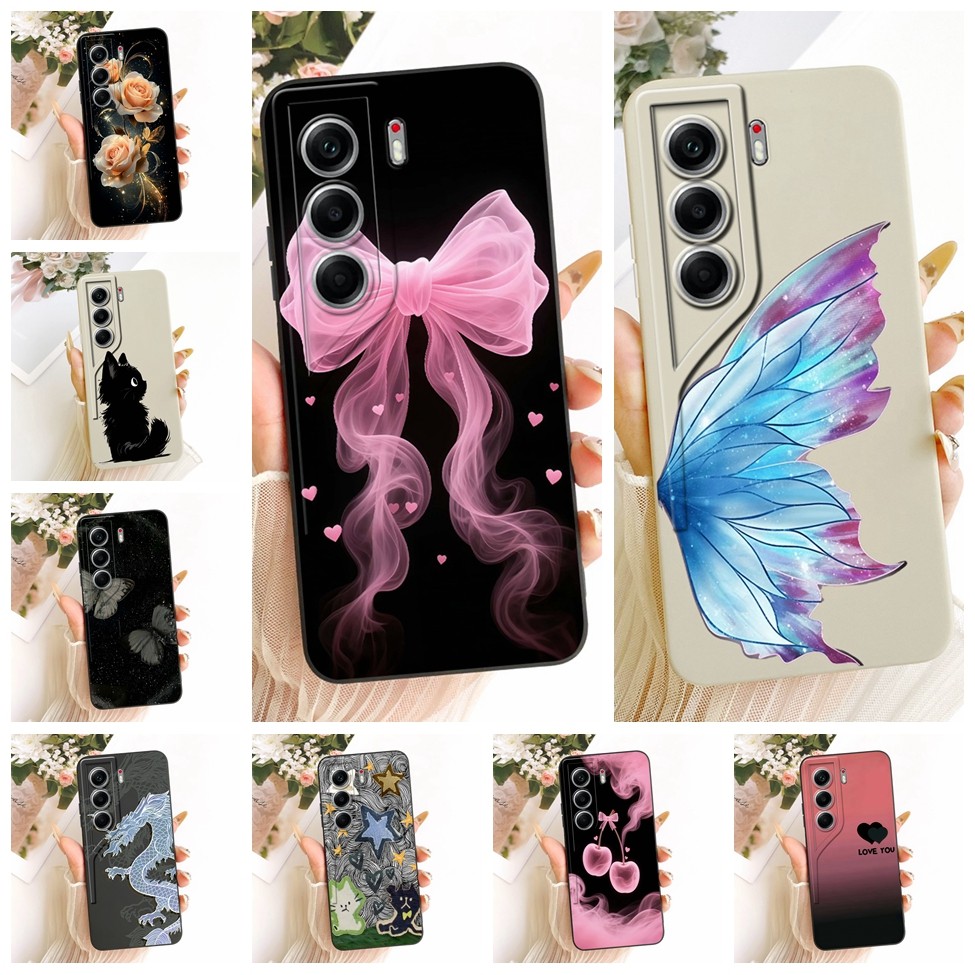 Tecno CM5 Casing Tecno Camon 40 Cover Fashion Cartoon Cute Funny Painted Silicone Phone Case Techno 