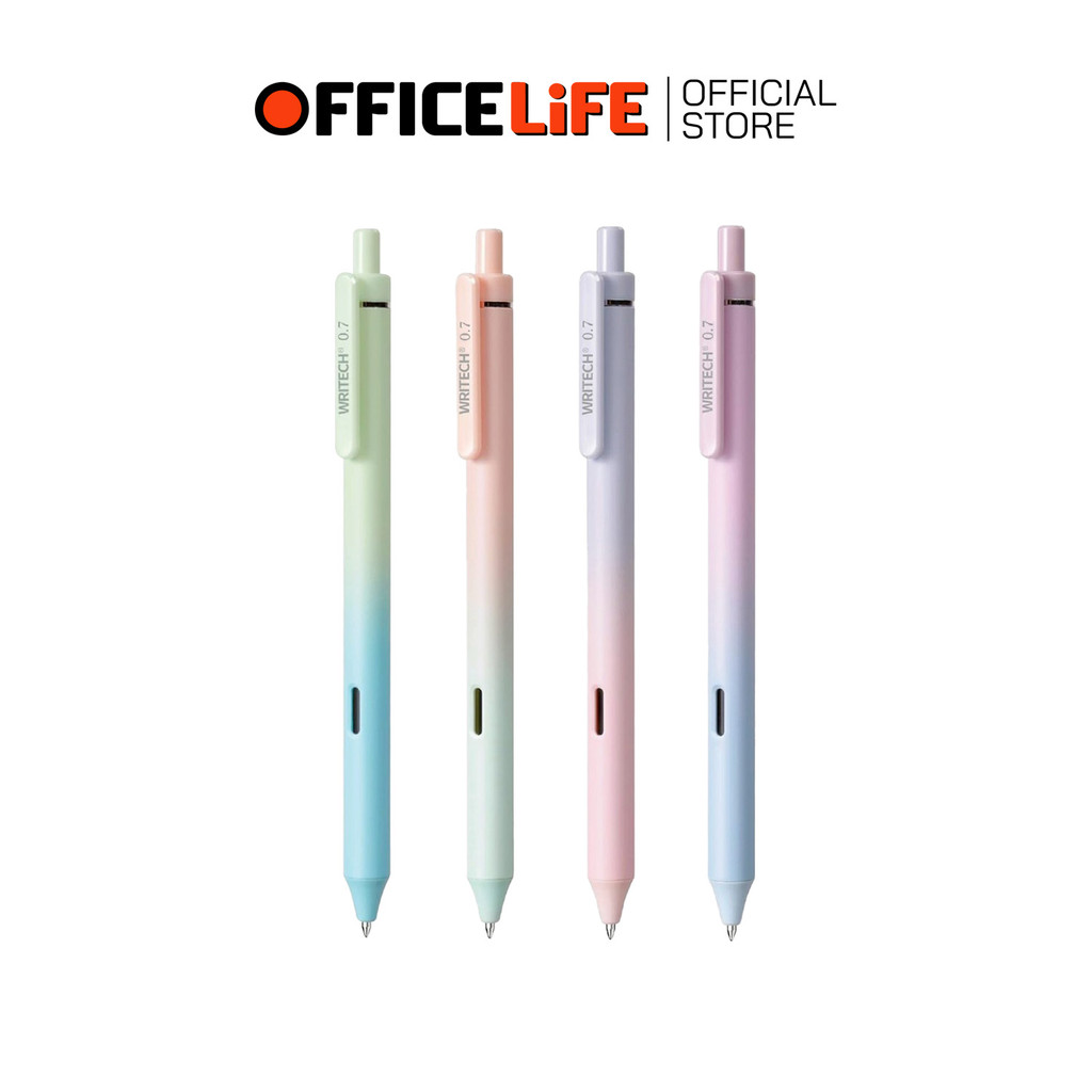 WRITECH (ไรท์) ปากกาเจล ปากกา และ ไส้ปากกา รุ่น W-0171 หมึกน้ำเงิน ขนาด 0.7 mm. ( ด้าม คละสี)