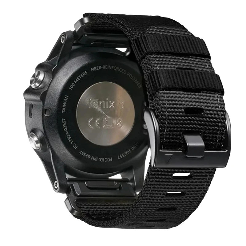 Garmin 22 26 มม. Easy Fit สายไนลอนสําหรับ Fenix5 5XPlus 6 6XPro7 7XPro Quick Release สายนาฬิกาสายรัด
