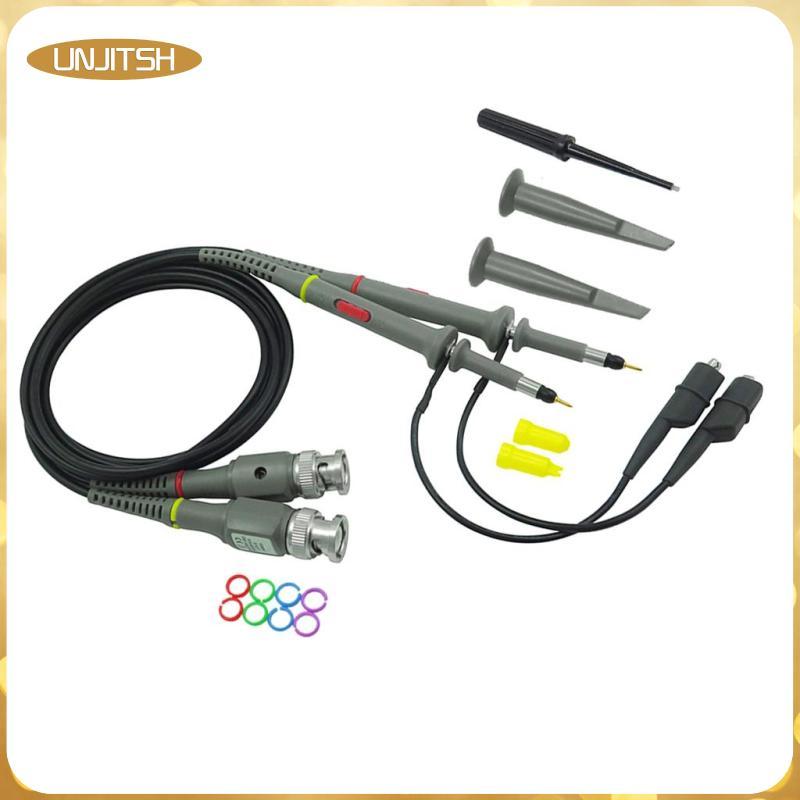 [unjitsh] 2 ชิ้น P6100 BNC Oscilloscope Probe ชุด 100MHz 1X 10X ความแม่นยําสูง