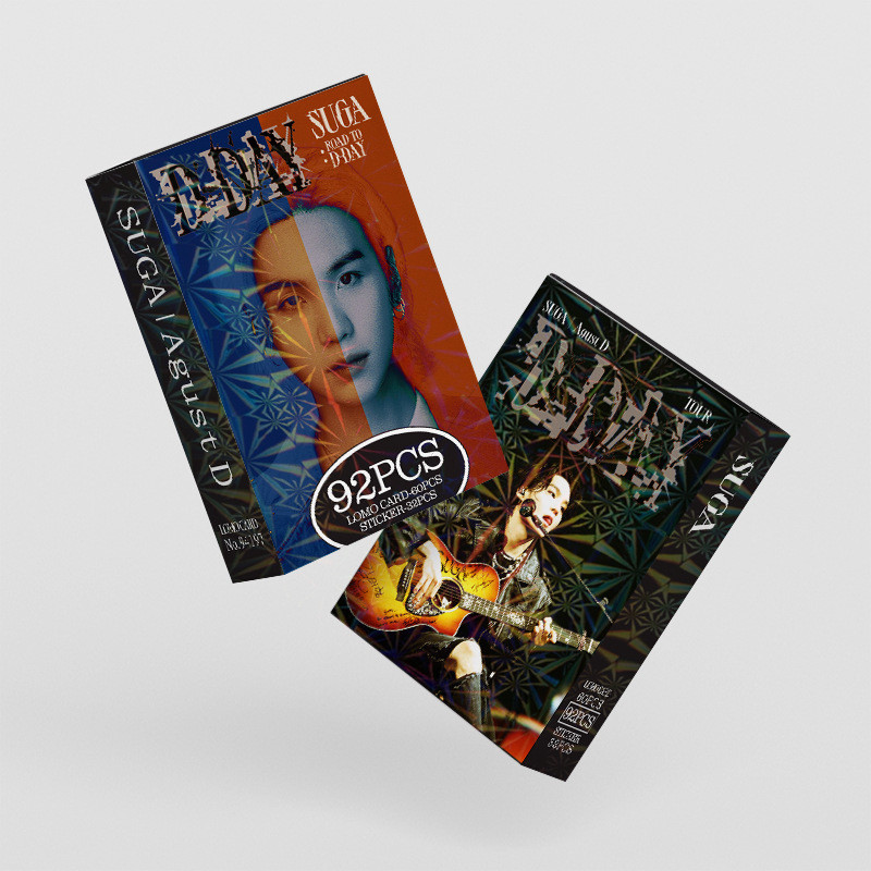 30-92pcs SUGA ROAD TO D-DAY Lomo การ์ดการปล่อยเต้นรํา V Layover JIMIN JUNG KOOK Kim SOLO สติกเกอร์ J